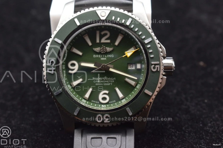 Edition TF Dial Superocean Black A2824 Green Strap Bezel Rubber Black 44 Best Automatic On Dark 1:1 0302